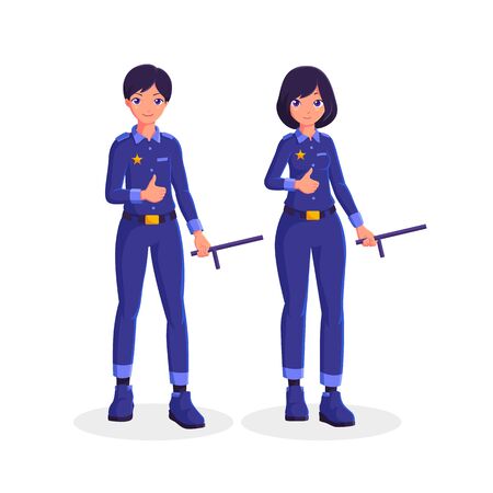 scurity character mascot cartoonのイラスト素材