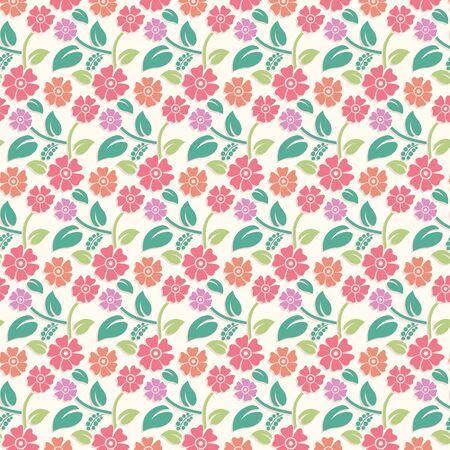 Ornamental classic floral in pastel color seamless pattern backgroundのイラスト素材