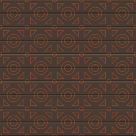 Geometric shape batik on wood fence texture seamless pattern background wallpaperのイラスト素材