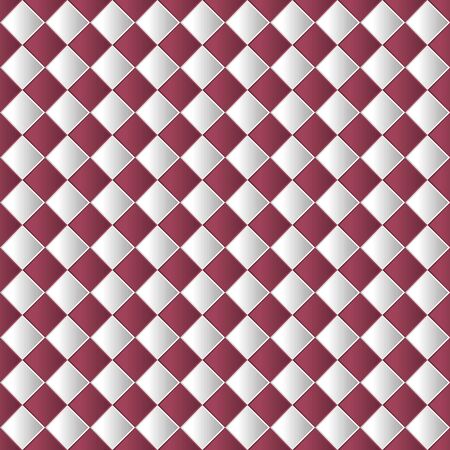 Geometric chess board seamless pattern background in red colorのイラスト素材
