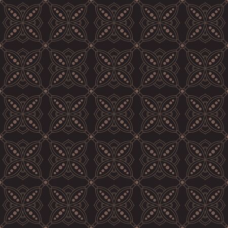 Indonesian geometric Batik seamless pattern background template designのイラスト素材