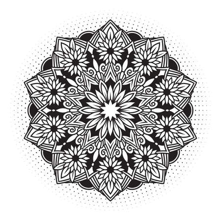Ornamental Mandala Hand Drawn Illustrationのイラスト素材