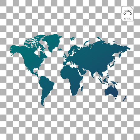 Earth globes isolated on white background. Flat planet Earth icon. Vector illustration.のイラスト素材