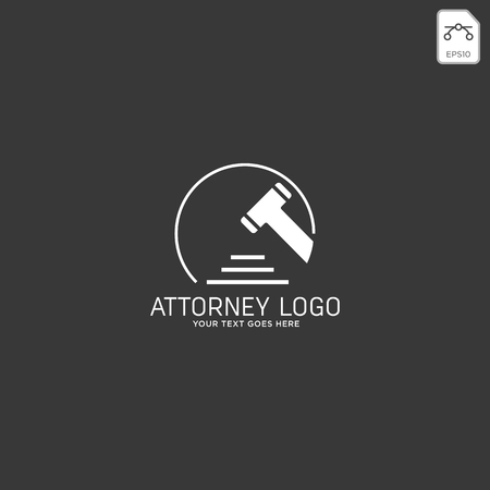 elegant attorney logo line design template illustration - vectorのイラスト素材