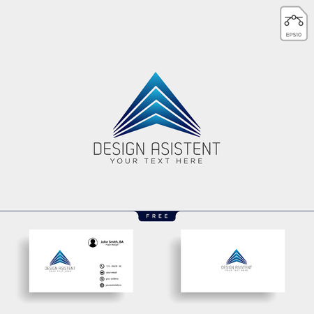 Architectur construction logo template vector icon elements with business cardのイラスト素材