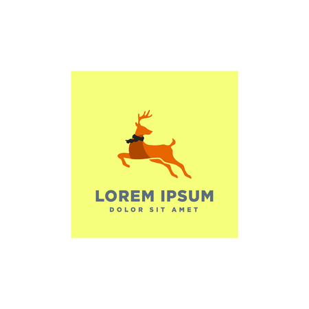 deer logo vector icon template illustration, element isolatedのイラスト素材