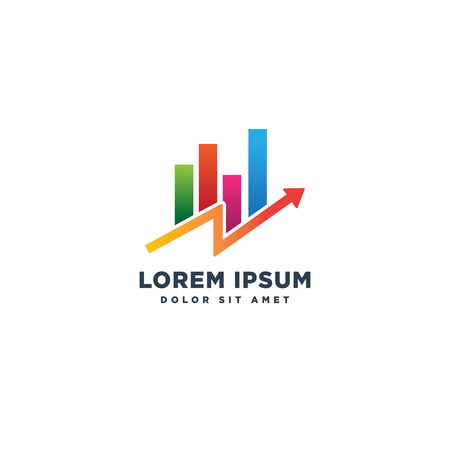 accounting, finance creative logo template vector isolated with business card design - vectorのイラスト素材