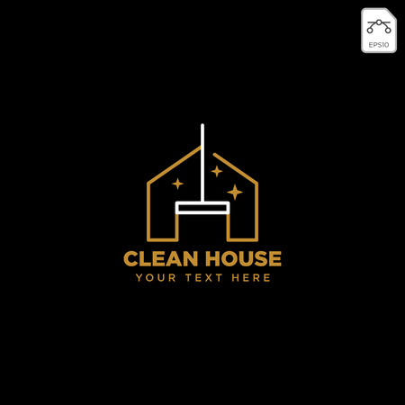 cleaning service house eco logo template vector illustration icon element isolated - vectorのイラスト素材