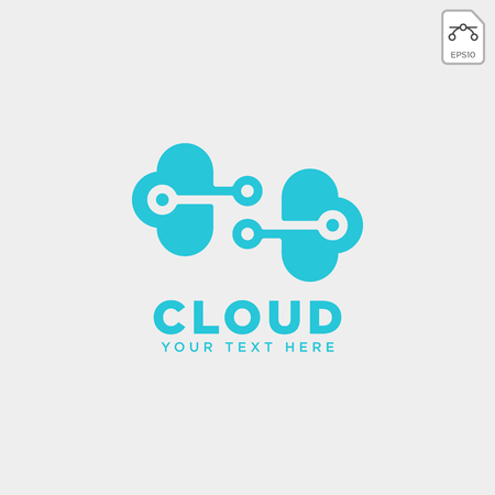 cloud connection communication creative logo template vector illustration icon element isolated - vectorのイラスト素材