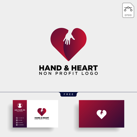 love care give heart logo template vector illustration icon element isolated - vectorのイラスト素材
