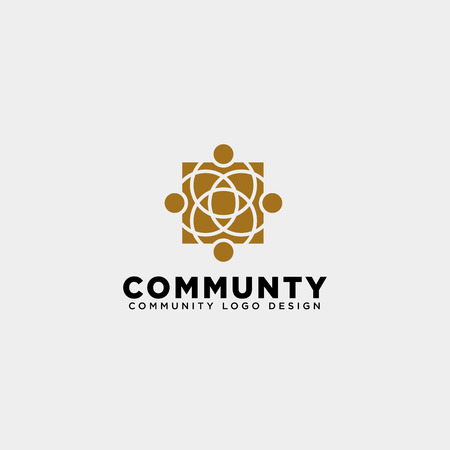 community human logo template vector illustration icon element isolated - vectorのイラスト素材