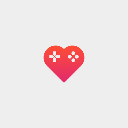 love game pad logo design template vector illustration icon element isolatedのイラスト素材