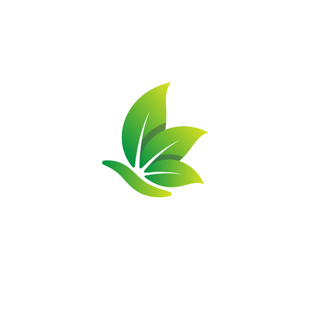 nature leaf logo design vector illustration icon element - vectorのイラスト素材