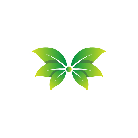 nature leaf logo design vector illustration icon element - vectorのイラスト素材