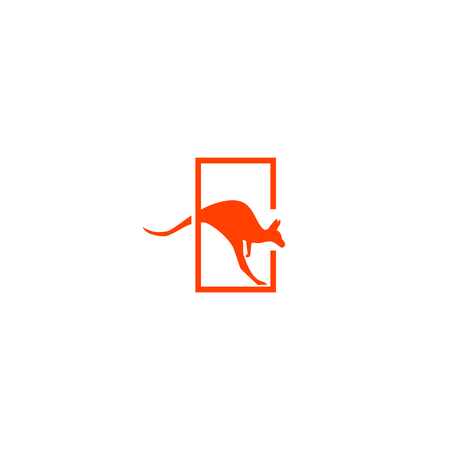 kangaroo logo design vector icon illustration element - vectorのイラスト素材