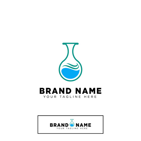 laboratory logo design template vector illustration icon element - vectorのイラスト素材