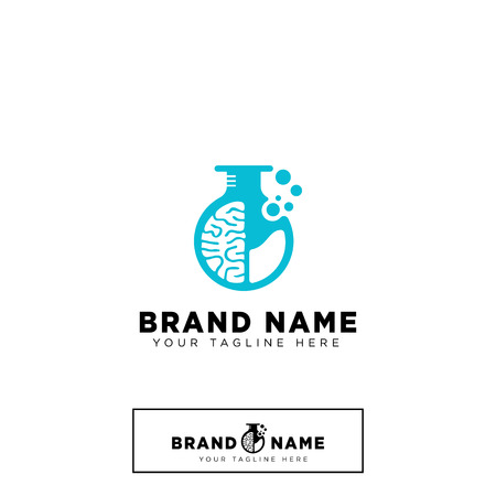 Brain Lab Logo design template vector illustration icon element - vectorのイラスト素材