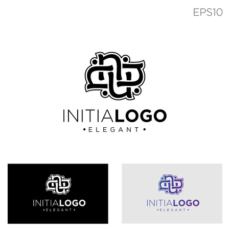 monogram initial n, nn, n logo template black color vector illustration - vectorのイラスト素材