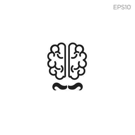 brain talk idea logo template vector illustration icon element isolatedのイラスト素材