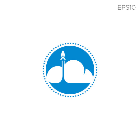 launch rocket logo icon or symbol vector illustration element isolatedのイラスト素材