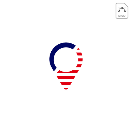 navigation icon or logo for american business vector isolatedのイラスト素材