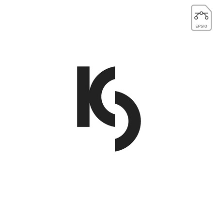initial KD logo design or icon vector element isolatedのイラスト素材