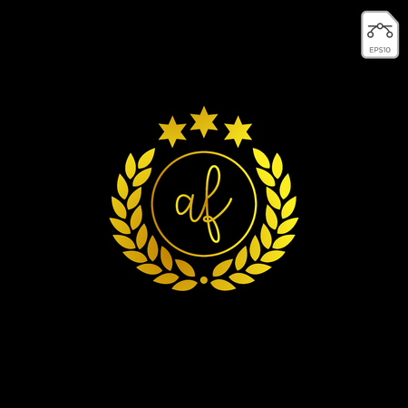 luxury AG initial logo or symbol business company vector icon isolatedのイラスト素材