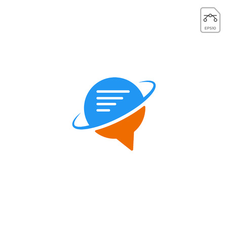Chat Message speech Conversation logo icon vector isolatedのイラスト素材