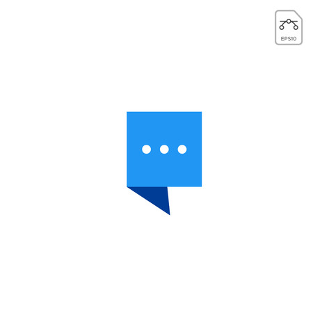 Chat Message speech Conversation logo icon vector isolatedのイラスト素材