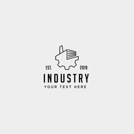 gear factory logo design industrial vector icon element isolatedのイラスト素材