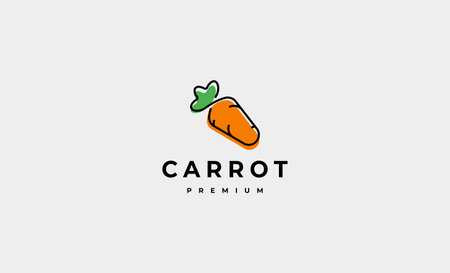 Carrot Logo Design Vector Icon Illustrationのイラスト素材