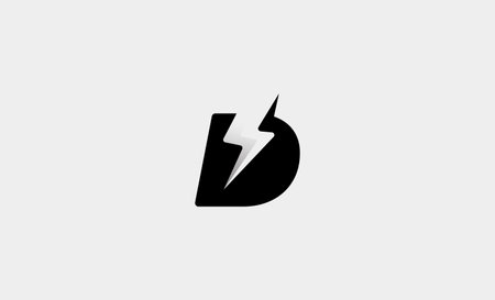 Letter D Bolt Logo Vector Design Icon Illustrationのイラスト素材