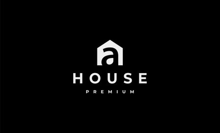 letter a house logo design vector illustrationのイラスト素材