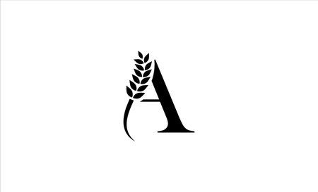 wheat  letter a vector illustrationのイラスト素材