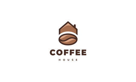 Coffee Home House Logo Design Templateのイラスト素材