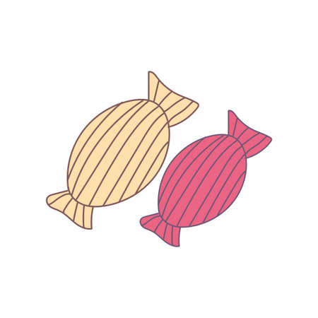 hand drawn candy lollipop party vector elements illustrationのイラスト素材