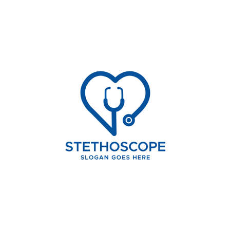 Stethoscope logo template . Stethoscope iconのイラスト素材