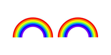 Vector illustration of rainbow in seven colorsのイラスト素材