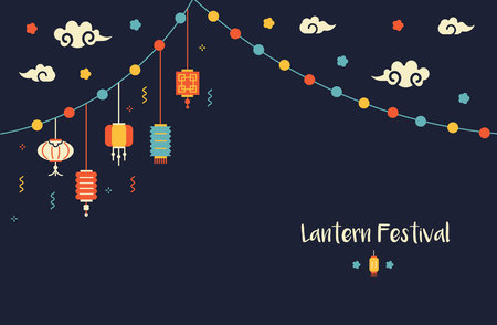 Sale and advertisement poster.Happy mid-autumn festival. Vector.のイラスト素材
