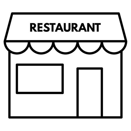 Restaurant icon vector isolated on white backgroundのイラスト素材