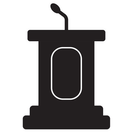 Tribune icon vector isolated on white background . Podium iconのイラスト素材