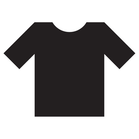 Black t shirt icon . T-shirt icon vector isolated on white background . Shirt iconのイラスト素材