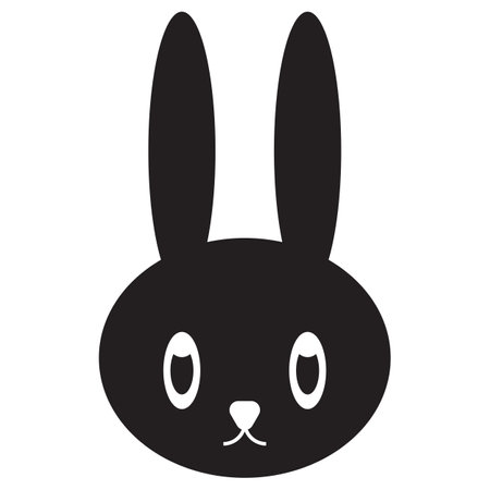 Rabbit head icon isolated on on white background . Rabbit icon vectorのイラスト素材