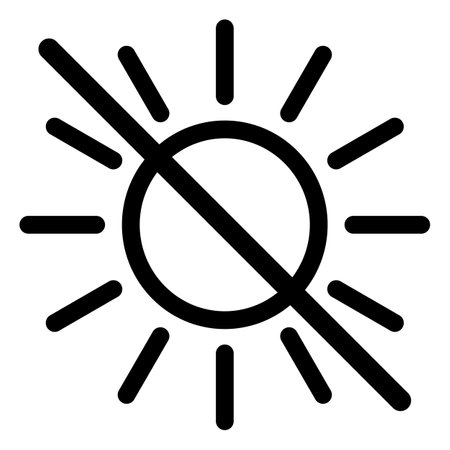 Keep away from direct sunlight icon vector . Packaging conceptのイラスト素材