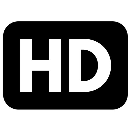 HD icon vector isolated on white backgroundのイラスト素材