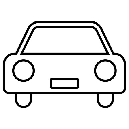 Line car icon in simple style isolated on white backgroundのイラスト素材