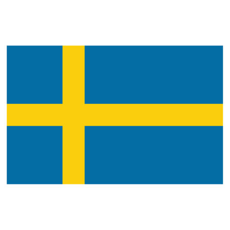 Sweden flag . National Sweden flag vector isolated on white backgroundのイラスト素材