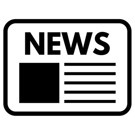 News icon vector isolated on white background . Illustration of a newspaperのイラスト素材