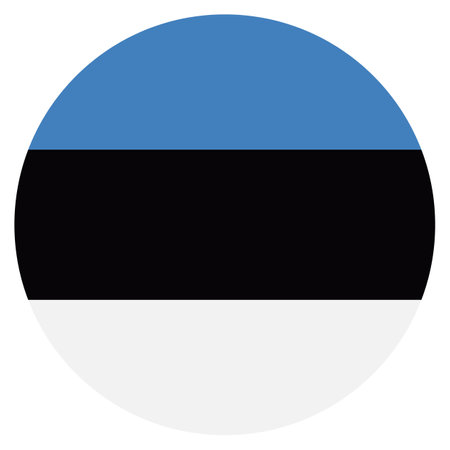 Round Estonia flag vector . Round Estonian flag iconのイラスト素材