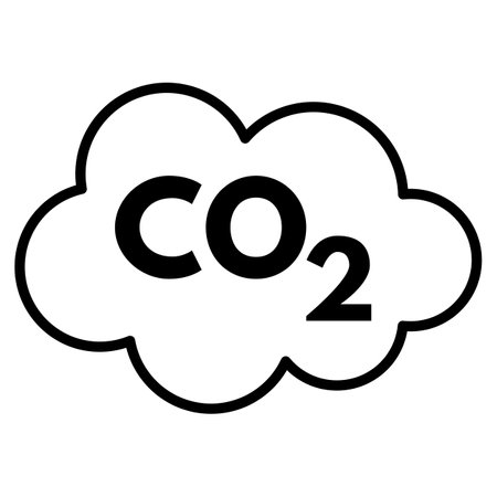CO2 icon vector . CO2 cloud icon . Carbon dioxide iconのイラスト素材